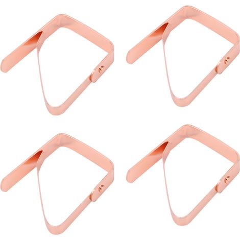 Lot de 4 pinces de fixation antidérapantes en acier inoxydable pour nappes (1/5)