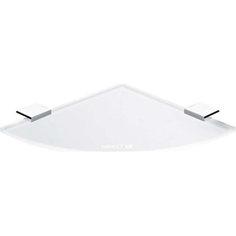 Nimco Kibo - Estante esquinero, cristal esmerilado/cromo Ki 14091RB-26