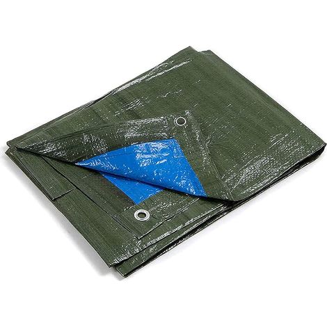 Kippen 6068E1 - Telone Occhiellato Bicolore con Grammatura da 90 g/m². Taglia 5X8 (40 m²) Verde/Blu (1/5)