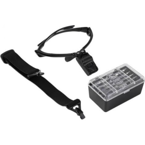 Loupe de bandeau Lupe de réparation d'oeil Magnifier 2 LED Light 1.0 / 1.5 / 2.0 / 2.5 / 3.5X 5PC Lunettes Loupe Optical Lens (1/4)