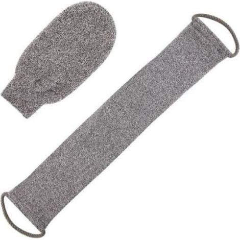 Brosse A Dos - Bambou Naturel - Texture Concave Convexe - Pour Gommage Doux Du Dos - Ensemble 2 Pièces (1/4)