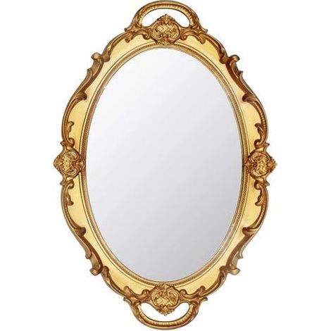 Vintage Decorative Oval Wall Mirror 37 x 25 cm (Gold) (1/5)