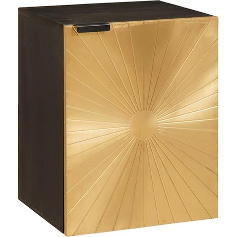 Bathroom Cabinet with Shelf Black and Gold 38 x 33 x 48 cm vidaXL (1/5)