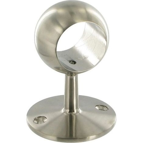 Support de main courante traversant arrondi – Inox brossé – Pour tube Ø38.1 mm – Revêtement protecteur – MB2
