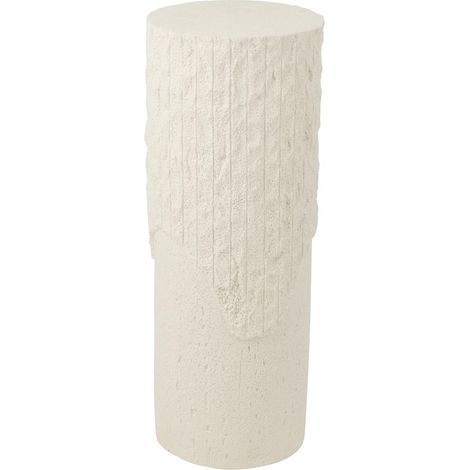 Sellette Déco en Résine "Rocky" 75cm Blanc