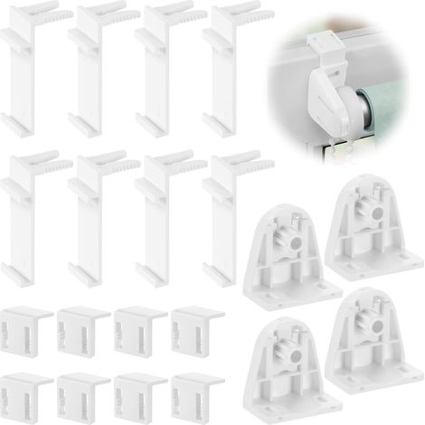 8 Set Fixation Store Enrouleur sans Percage, Mecanisme de Rechange pour Stores enrouleurs Double, Réglable Supports de Serrage pour Store Fenetre, Battants de Porte (1/5)