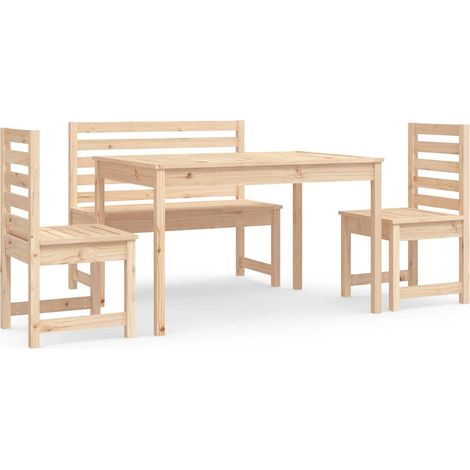 Maison Exclusive - Ensemble à manger de jardin 4 pcs bois massif de pin