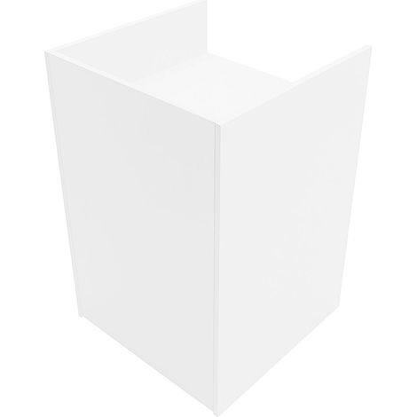 Mostrador para Caja Registradora  MDF Blanco  60x60x90cm  Diseño modular compacto  2 estantes  Ideal para tiendas y comercios  Fácil Montaje  Mostrador Recepción Expositor Comercial Recepción