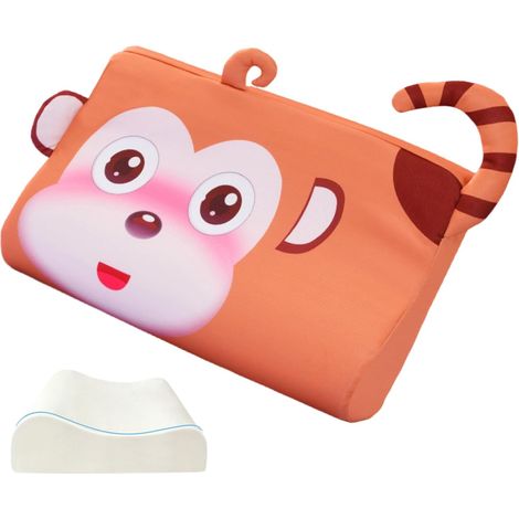 Oreiller pour enfant en mousse à mémoire de forme, oreiller pour berceau, housse de coussin incluse, oreiller pour enfant, oreiller de sieste pour enfant, unisexe pour garçons et filles (style Naughty (1/5)