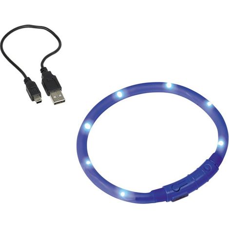 Nobby LED Leuchthalsband Visible S-M blau Halsbänder
