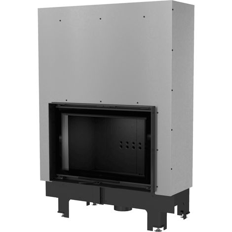Wasserführender Kamineinsatz KRATKI MBO 15 kW Ø 200 mit Schiebetür schwarz Verkleidung (1/5)