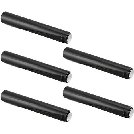 Packung mit 5 mattschwarzen Vinyl-Klebefolien 12 x 60 Zoll für die Fahrzeugfolierung (zum Selbermachen). (1/5)