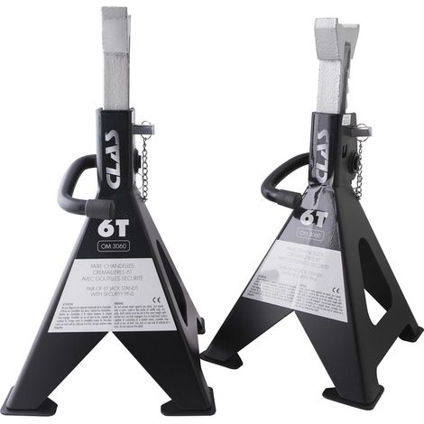 Paire chandelles crémaillères 6T avec goupilles sécurité - OM 3060 - CLAS Equipements (1/2)