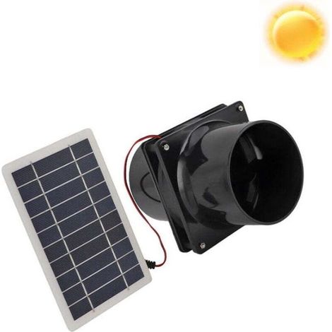 10w ventilateur d'extraction solaire extracteur d'air ventilateur ventilateur alimenté par panneau solaire pour maison d'animaux domestiques, poulailler, camping-car, serre, (1/4)