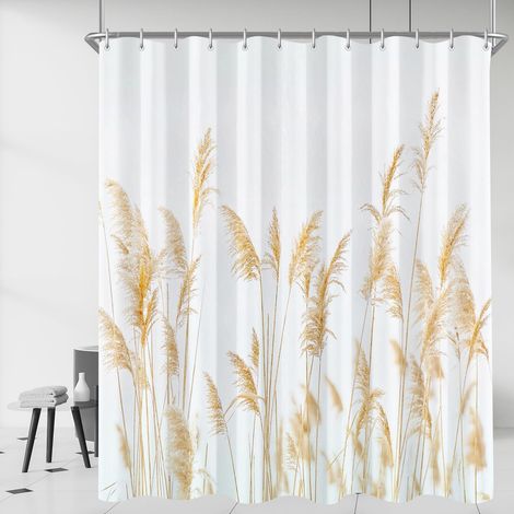 Duschvorhang 180x200 cm Gelbe Weizenspitze H200 x B180 cm (1er Pack) (1/5)