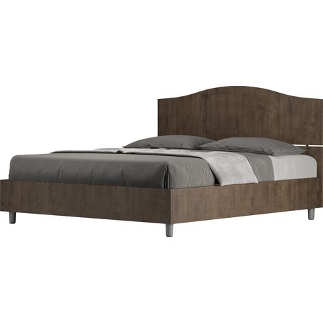 Letto Matrimoniale 160x190 cm con Rete Dores Noce (1/3)