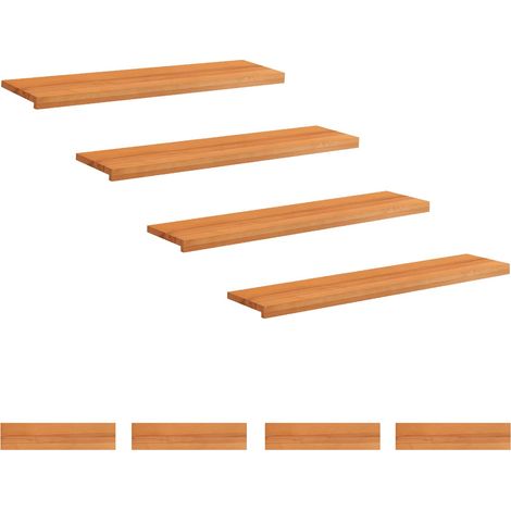 Marches d'escalier 8 pièces 110 x 25 x 2 cm Marron Clair vidaXL