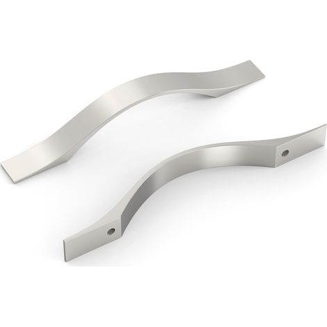 10 Pièces de Tiradores Para Armarios, Tiradores Para Muebles de Níquel Cepillado Satinado 96 mm de Distance Entre Agujeros (1/5)