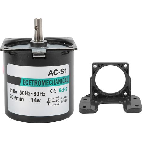 Moteur synchrone AC 14W à aimant permanent, haute torsion double sens, arbre central support XD60KTYZ (20 tr/min, 110V CA) (1/5)