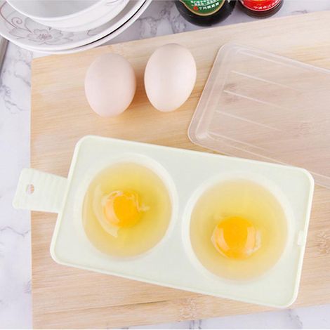 2 Pice Cuiseur  Oeufs Double Tasse, Cuiseur  Oeufs Micro-ondes, Cuiseur  Ufs Pour Micro-ondes, Pour Prparer Rapidement Des Ufs Cuits  La Vapeur Pa (1/5)