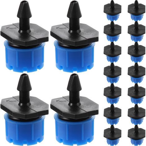 Goutteur Irrigation Réglable 100 pièces Émetteurs d'irrigation à gouttelettes d'eau pour espaces Verts publics avec buse Capillaire Plastique Ajustable (1/5)