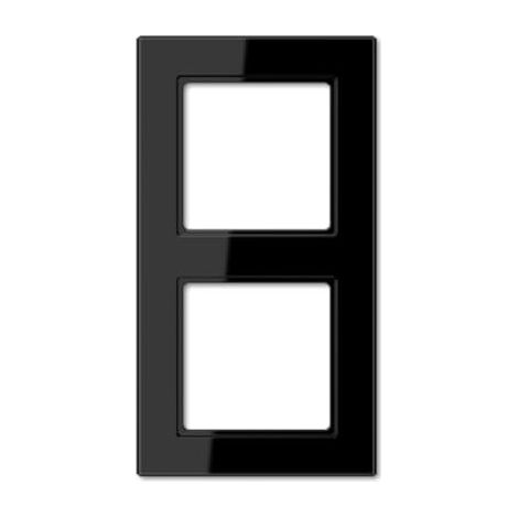 Jung AC582SW - Marco embellecedor montaje vertical horizontal 2 elementos negro