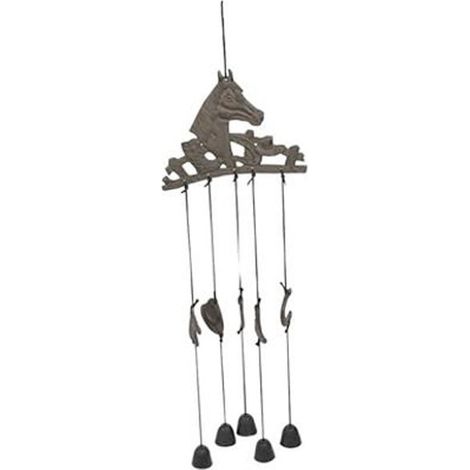 Tête de cheval avec clochettes métalliques