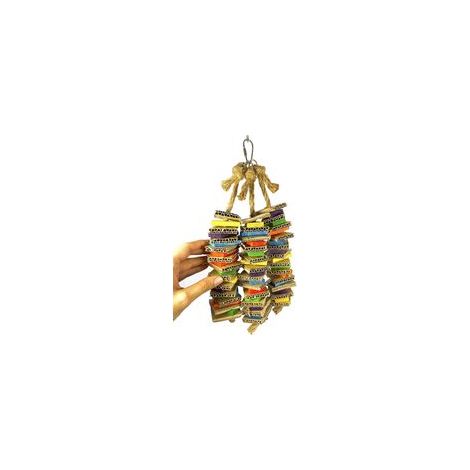 Birds LOVE Chew-Tastic Triple Tower Bird Cage Toy Shredded - Small Bird Toy for Green Cheek Conures Sun Conures Caiques Senegals Quakers and Similar Small Sized Parrots-Crezuo (1/5)