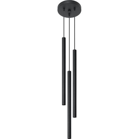 Suspension minimaliste Noir Ø20cm 3x G9 PETERA (1/4)