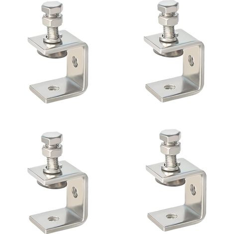 Pince En C - Acier Inoxydable 304 - Ouverture 30 Mm - Longueur 34 Mm - Pour Travail Du Bois Et Soudure - Lot De 4 (1/5)