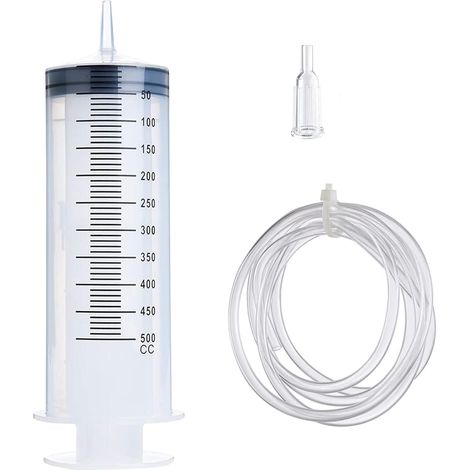 Seringue doseuse 500 ml avec tuyau 1,3 m, seringue plastique grand débit version export (1/5)