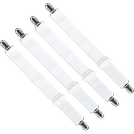 Tendeurs draps housse réglables 65-200cm – Fixation sangle ajustable pour drap lit et canapé – Lot de 4 – Maintien sécurisé et tension optimale (1/5)