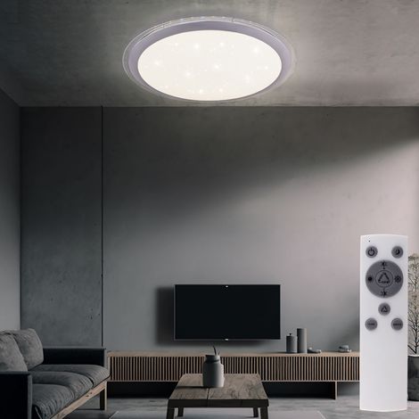 Smart Home Deckenlampe dimmbar mit Fernbedienung LED Deckenleuchte Wohnzimmerlampe, App-/Sprachsteuerung, 30W 1500lm warmweiß-kaltweiß, DxH 53 x 8,3 cm (1/5)