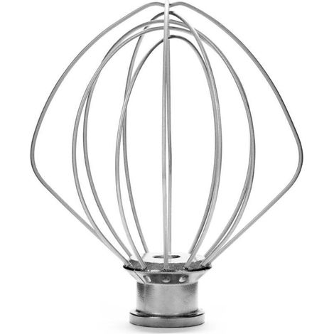 Batidor de acero inoxidable compatible con robot de cocina KitchenAid 5KSM5THWSS (K45WW) (1/4)