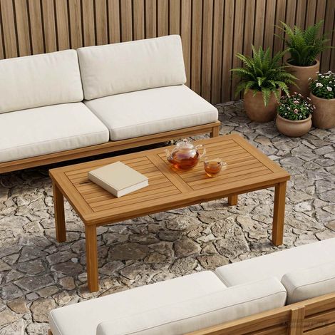 vidaXL Piano del tavolo Rettangolare Legno di teak solido