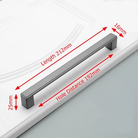 (Lot de 2) Poignées de porte de placard de cuisine en alliage d'aluminium, accessoires et quincaillerie pour meubles