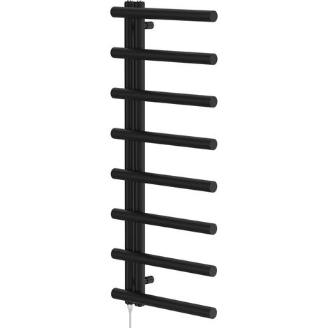 Wholesale Domestic Mason Matt Black 1150mm x 500mm Designer Electric Heated Towel Rail (1/5)