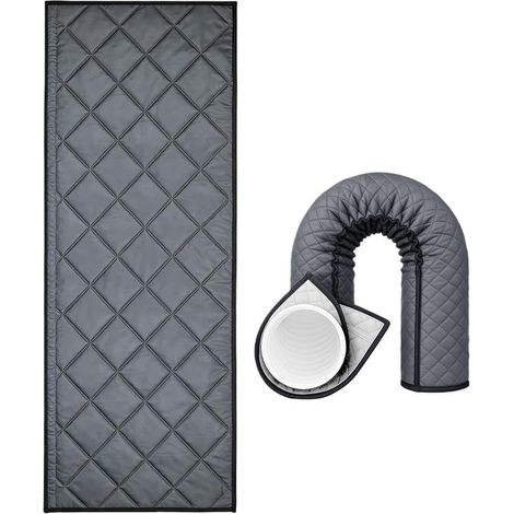 Funda para manguera de aire acondicionado portátil  Se adapta a puertos de 5,8 a 6 pulgadas, impermeable  Funda aislante térmica para manguera de aire acondicionado portátil, para ático, dormitorio, h (1/5)