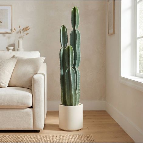 Planta artificial cactus grande 111 cm con maceta, verde HAVRYA (1/5)