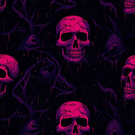 Tela decorativa para exteriores Oxford - Motivo de calavera I DX4930 (1/5)