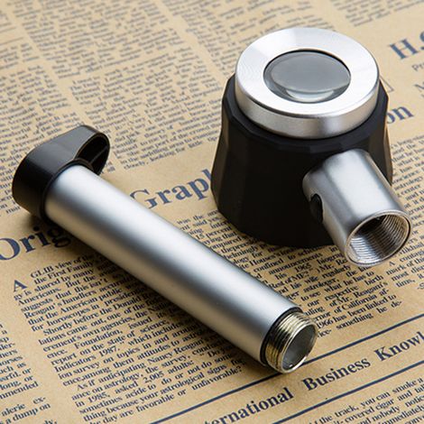 Lupa con iluminación LED de 45 aumentos, portátil y de tamaño de bolsillo, ideal para leer, inspeccionar y elaborar joyas y manualidades. (1/5)