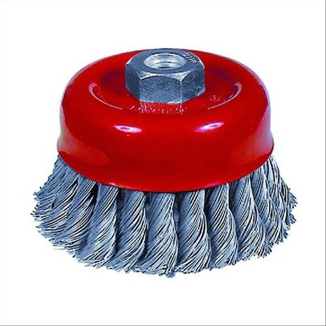 Spazzola a tazza per smerigliatrice fili in acciaio a mazzetti ritorti - sit - Specifiche: ACCIAIO- FILO DA 0,50MM -DIAM.100MM
