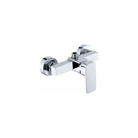 Robinet de douche mural moderne chromé avec mitigeur de douche pour eau froide et chaude (1/5)