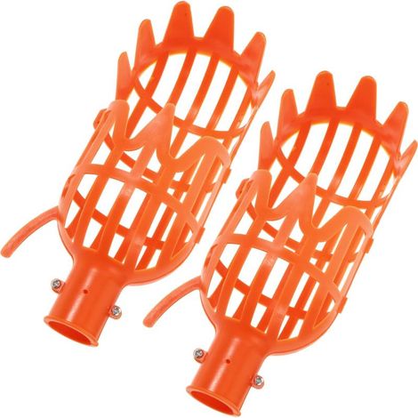 Têtes de cueille-fruits (Lot de 2) — Manche non inclus — Dimensions : 20 x 9 cm — Outil de jardinage pour la cueillette (Adapté aux cerises et aux pommes récolte sans dommages) (1/5)