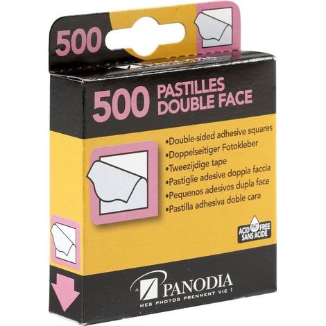 Boîte de 500 pastilles adhésives double-face (1/4)