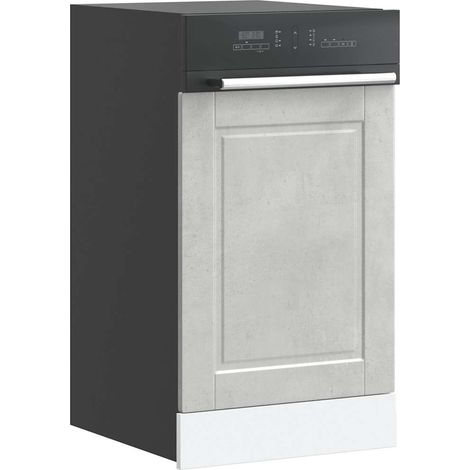 Dishwasher Panel Porto Concrete Grey 45x1,5x67 cm Engineered Wood vidaXL