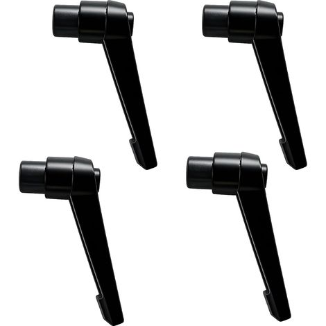 4 PCS Poignées de Serrage Réglables M8 en Acier Inoxydable, Poignée de Machine avec Filetage Mâle pour Outils, Soudage, Appareils d'Impression, Noir (1/5)
