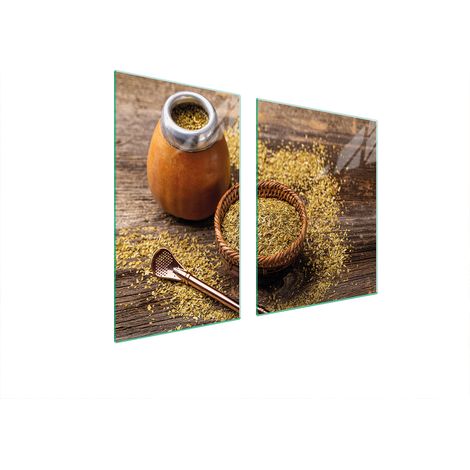 Assiette en verre et planche à découper 100x52 yerba (1/5)