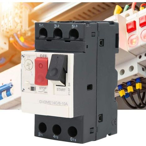 Disjoncteur moteur GV2-ME14C 610A – Intensité 6-10A – Protection contre surcharges et courts-circuits – Compact et ignifuge (1/5)
