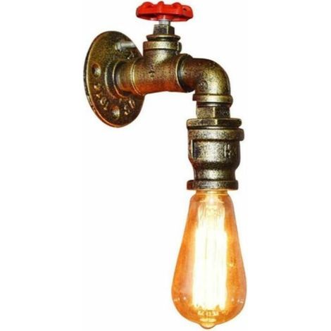 Vintage Applique murale Industrielle Ancienne Luminaire Tube Conduite D'eau Retro pour Maison Café Cuisine Salon et chambre ( non ampoules) (1/3)